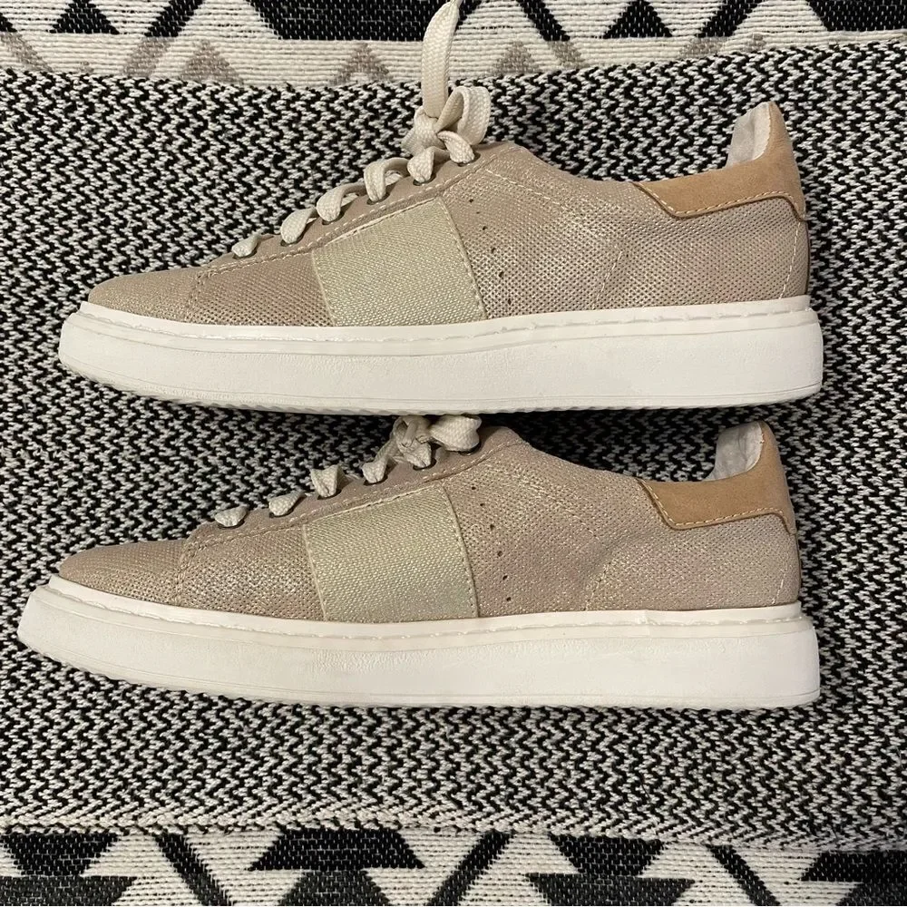 OTBT Normcore Leather Lightweight Tan Shimmer Sneakers Sz-8